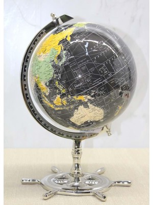 Erseyy Altı Dümenli Dekoratif Dünya Küre