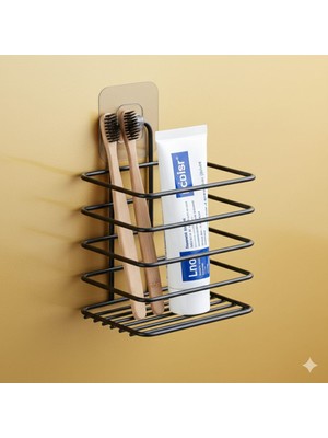 Octopus Bazaar Yapışkanlı  Metal Diş Fırçalık Banyolar Için Özel