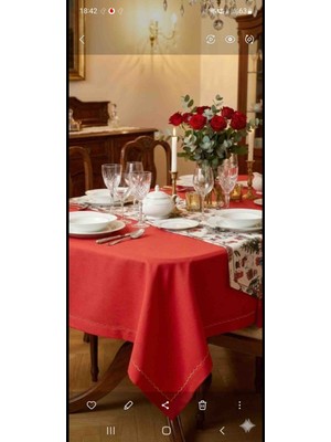 Yarımada Kadın Kooperatifi Su Itici ve Leke Tutmaz Ozellikli Duck Ketenden Yapilmistir. 1,70× 2 40 Mt. Ebadindadir.ozel Dikim, Kenarlari Piko Nakisli Masa Örtüsü