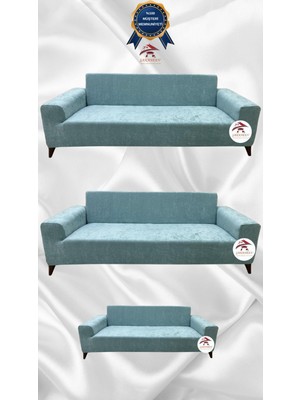 Baby Face Lastikli Koruyucu Giydirme Koltuk Örtüsü - Mint - 3+3+2 (3 Parça Set)