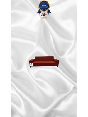 Mikro Lastikli Kaymaz Elastik Koruyucu Giydirme Koltuk Örtüsü - Kiremit - 2'li (1 Parça)