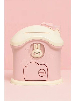 Berdina Home Mega Boy Sevimli Kawai Tarz Pebme Renk Ev Baca Kumbara Kilitli Kumbarası Sticker Hediye