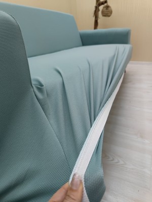 Mikro Lastikli Kaymaz Elastik Koruyucu Giydirme Koltuk Örtüsü - Mint - 3+2+1 (3 Parça Set)