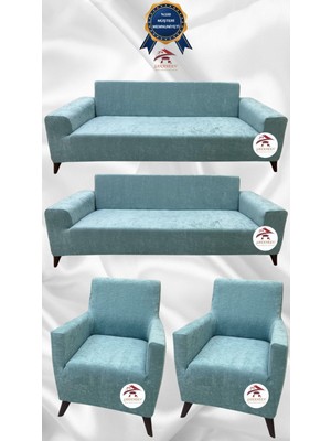 Baby Face Lastikli Koruyucu Giydirme Koltuk Örtüsü - Mint - 3+3+1+1 (4 Parça Set)