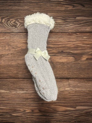 Bemp 36-41 Numara Kadın Kaydırmaz Taban Polar Triko Ev Çorabı