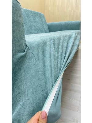 Baby Face Lastikli Koruyucu Kolsuz Koltuk Örtüsü - Mint - 3+1 (2 Parça Set)