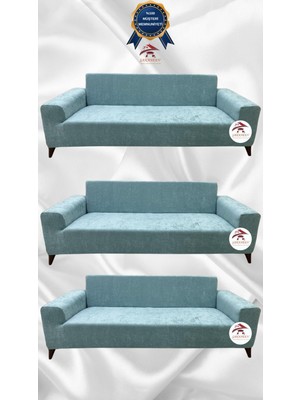 Baby Face Lastikli Koruyucu Giydirme Koltuk Örtüsü - Mint - 3+3+3 (3 Parça Set)