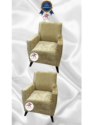 Parlak Kadife Geometrik Desenli Koruyucu Giydirme Koltuk Örtüsü - Gold - 1+1 (2 Parça Set)