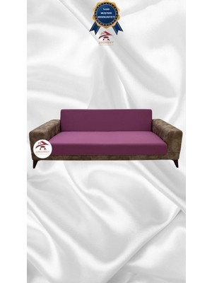 Mikro Lastikli Kaymaz Elastik Koruyucu Kolsuz Koltuk Örtüsü - Gülkurusu - 3'lü Set (1 Parça)