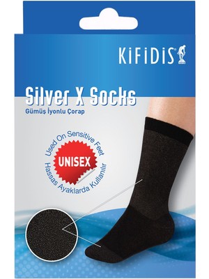 Kifidis Silver-X Gümüş Iyonlu Sıkmayan Diyabet ve Şeker Çorabı 1:35-38