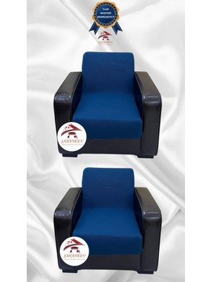 Mikro Lastikli Kaymaz Elastik Koruyucu Kolsuz Koltuk Örtüsü - Petrol - 1+1 (2 Parça Set)