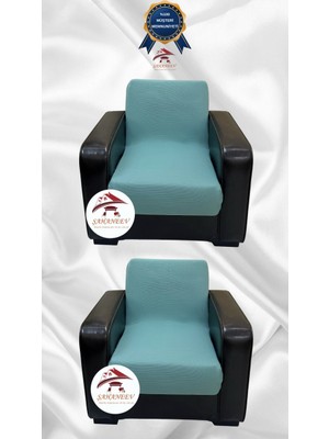 Mikro Lastikli Kaymaz Elastik Koruyucu Kolsuz Koltuk Örtüsü - Mint - 1+1 (2 Parça Set)