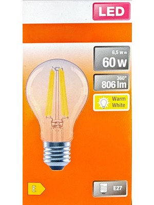 Boytaş /osram/ 6.5 Watt LED Ampul / Sarı Işık