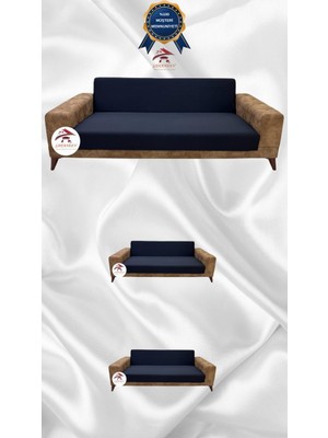 Mikro Lastikli Kaymaz Elastik Koruyucu Kolsuz Koltuk Örtüsü - Antrasit - 3+2+2 (3 Parça Set)