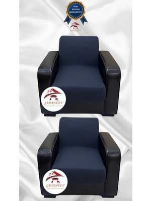 Mikro Lastikli Kaymaz Elastik Koruyucu Kolsuz Koltuk Örtüsü - Antrasit - 1+1 (2 Parça Set)