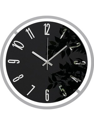 Vento Store 50 cm Akar Saniye Sessiz Mekanizma Metal Aynalı Duvar Saati