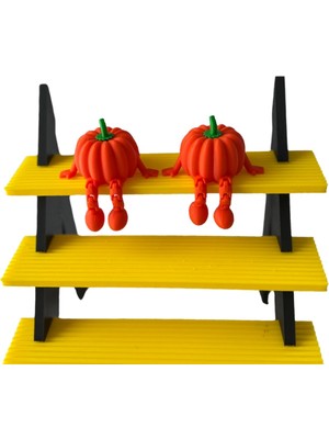 Lınahobby 2 Adet Dekoratif Bal Kabağı Figürü, Oturan Biblo, Masa ve Raf Süsü