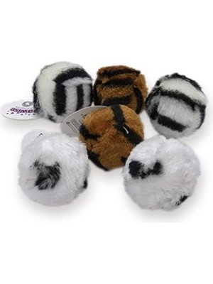 Kedi Oyuncağı Desenli Top 60 Adet Kutulu