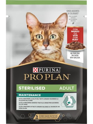 Vento Store Purina Sterilised Kısırlaştırılmış Kediler Için Sığır Etli Yaş Mama 85 Gram, 10 Adet