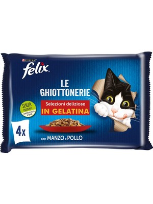 Vento Store Sığır Eti ve Tavuklu Kedi Yaş Maması Avantajlı Paket (4 x 12 x 85 Gr) 48'li