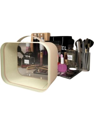 Şeffaf Makyaj Çantası - Makyaj Malzemesi Düzenleyici, Sütyen ve Iç Çamaşır Organizeri, Kozmetik Malz