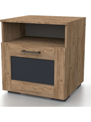 Dekorex KMD102 Ceviz Tek Çekmeceli Komodin