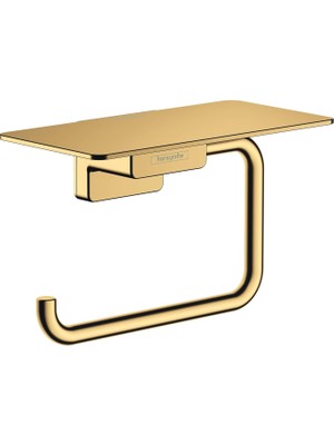 Vento Store Hansgrohe Tuvalet Kağıdı Tutacağı, Addstoris, Raflı Tuvalet Kağıdı Tutacağı, Fırçalanmış Bronz