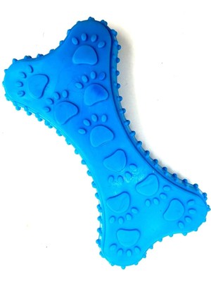 10CM Kemik Köpek Diş Kaşıma Oyuncağı Mavi