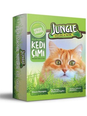 Jungle Özel Gübreli Kedi Çimi Fileli, 14X14 cm