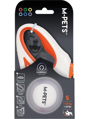 Vento Store M-Pets Flash Ledli Otomatik Gezdirme Şerit 3mt/orange
