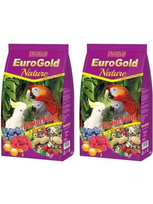 Eurogold Ballı ve Meyveki Karışık Papağan Yemi, Doğal Içerik, 750 gr 2li Paket