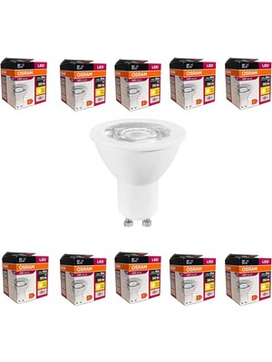Osram 5 Watt PAR16 GU10 Duy 6500K Beyaz LED Çanak Ampul 10 Adet