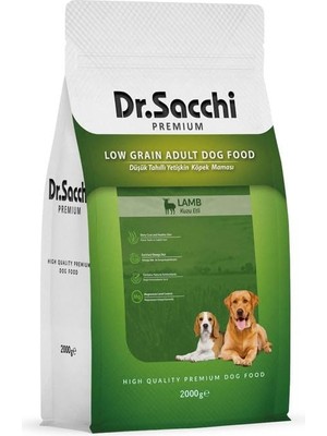 Dr.sacchi Premium Düşük Tahıllı Kuzu Etli Yetişkin Köpek Maması 2 kg
