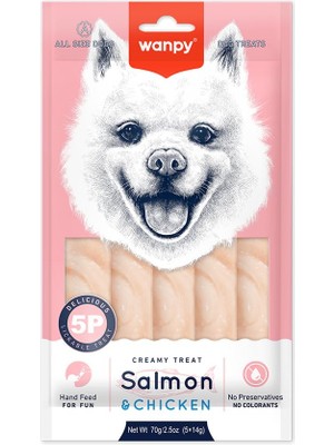 Vento Store Wanpy Somonlu Tavuklu Krema Köpek Ödülü 5 X14 gr 12 Paket