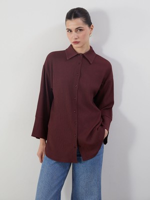 Lc Waikiki Yeni Sezon Dokulu Oversize Kadın Gömlek Tunik