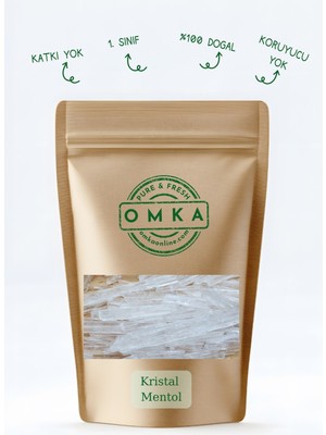 Omka Kristal Mentol Saf – 20 gr | Yoğun Ferahlatıcı, Katkısız ve Doğal