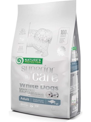 Nature's Protection Superior Care Beyaz Tüylü Köpekler Için Tahılsız Alabalıklı Küçük Irk Köpek Mama