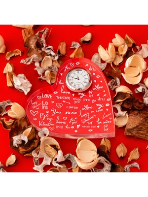 Vento Store Aşk Temalı Hediye Kalp Saat