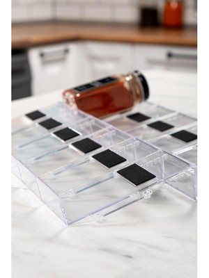 12 Parça Şeffaf-Lego Baharatlık Standı Çok Amaçlı Düzenleyici Makyaj Organizer Lego-12