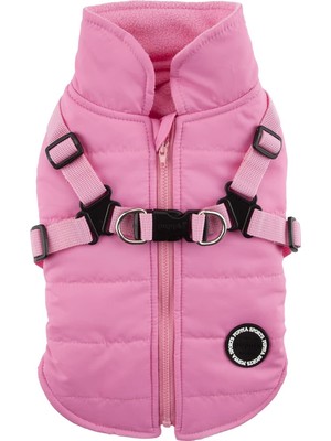 Vento Store Puppia Dağcı Kış Köpek Montu Entegre Koşum Takımı ile Çekmez Soğuk Hava Su Geçirmez Sıcak Polar Arka