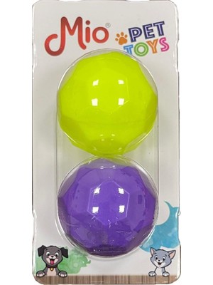 Mio Evcil Hayvan Oyuncakları, Klasik, Asetatlı Ikili Top, 4 cm