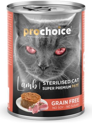 Prochoice Kısırlaştırılmış Kediler Için, Tahılsız, Kuzu Etli Ezme, 400 G