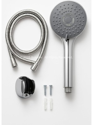 Vento Store Feyzayapı 200 cm Hortumlu Grande 5 Fonksiyonlu Duş Seti, Mafsallı Duş Takımı, Tepe Duş Seti, Banyo D