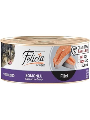 Vento Store Yaş Kedi Maması, Kısırlaştırılmış Kediler Için, Somonlu Fileto, Tahılsız, 85 G
