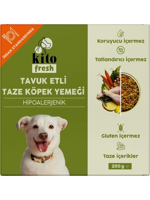 Vento Store Kito Fresh Tavuk Etli Taze Köpek Yemeği, 250GR