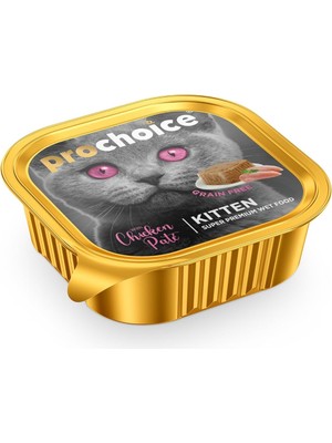 Vento Store Prochoice Yavru Kediler Için, Tahılsız, Tavuk Etli Ezme, 100 G x 16 Adet