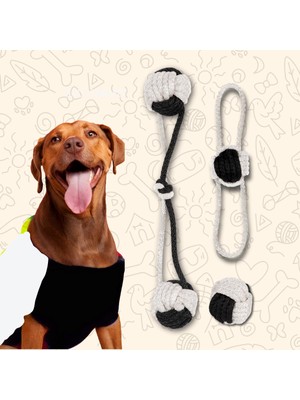 Vento Store Köpek Oyuncağı Fanatik Üçlü Set Diş Ipi Diş Sağlığı Köpek Topu Orta Iri Irk Diş Kaşıma