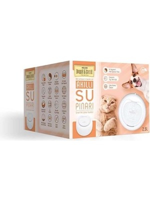 Cattie Kedi ve Köpek Akıllı Model Arıtmalı Su Pınarı 1 W 2.5 Lt