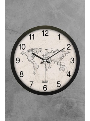 Vento Store 30 cm Gerçek Cam Sessiz Mekanizma Duvar Saati