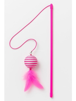 Sarma Ipli Top Kedi Oltası Dayanıklı Ipli Oyuncak Kediler Için Tüylü Etkileşimli Kedi Oyun Çubuğu Gü